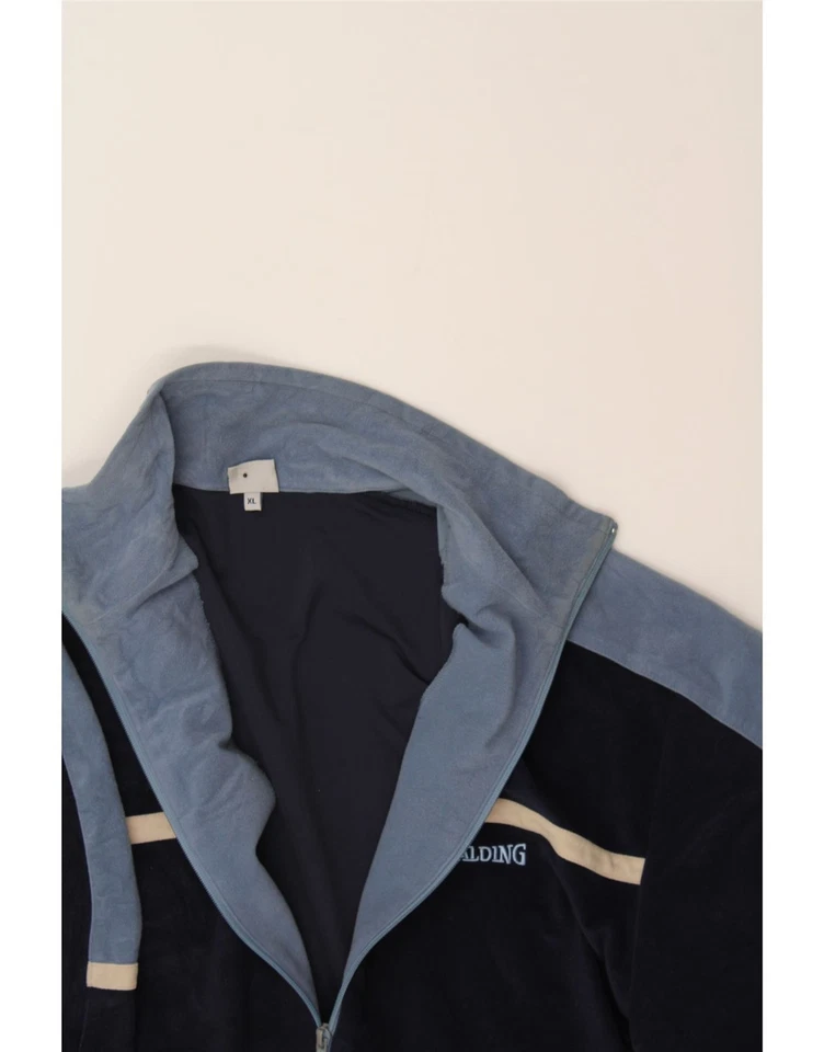Chaqueta polar SPALDING para hombre UK 42 XL azul marino bloque de color poliéster AV03 Foto 3 de 4