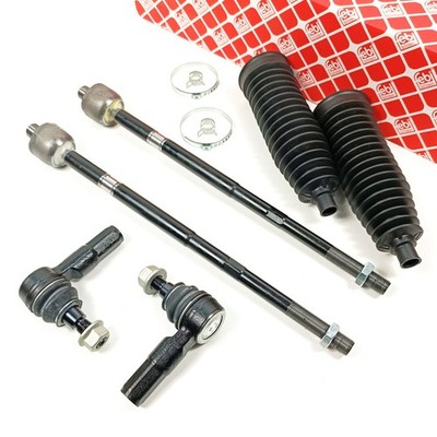 2x FEBI Spurstange mit 2x LEMFÖRDER Manschette für MERCEDES SPRINTER 906 CRAFTER