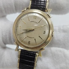 Hamilton Vintage "K-404" 10k Yellow Gold Filled Automatic Mens Wrist Watch Runs