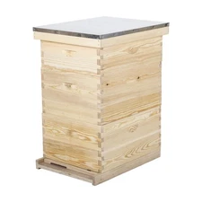 Langstroth 30-Frame Bee Hive with 10 Medium 20 Deep Honeycomb Foundation Fram...