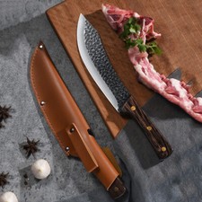 Hand Forged Butcher Knife Meat Cleaver Choppi...