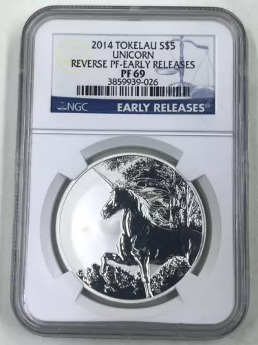 2014 Tokelau S$5 NGC PF69 Unicorn Reverse PF Early Releases