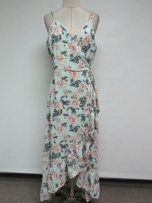 mint floral maxi dress