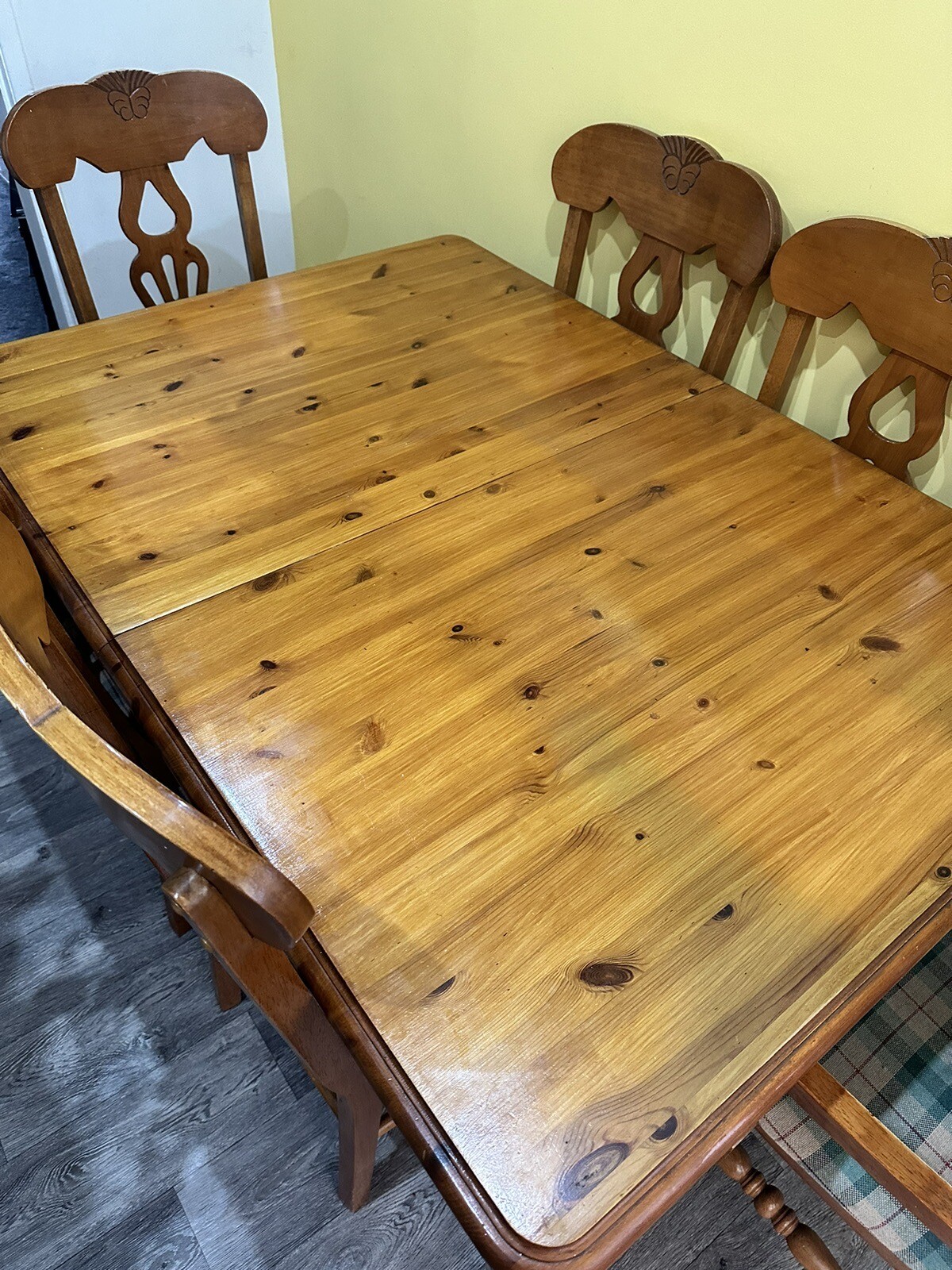 Large Pine 6 / 8 Seater Table And Chairs eBay