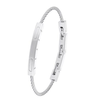 S.Oliver Bracciale In Acciaio Inossidabile Con Labradorite - Regolabile 16+4 Cm, Elegante E Bicolore