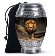 Lion Burial Urns For Ashes Adult, Human Urns For Ashes, 10 Inch