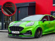 Bi Spoilerschwert Frontspoiler Splitter ABS für Ford Puma ST JSK Schwarz Glanz