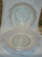 HOBNAIL OPALESCENT BOWL PLATE ANCHOR HOCKING VINTAGE SOLD AS IS