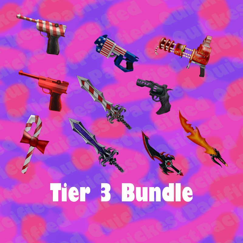 Roblox Murder Mystery 2 MM2 Tier 3 Godly Bundle Knife and Guns