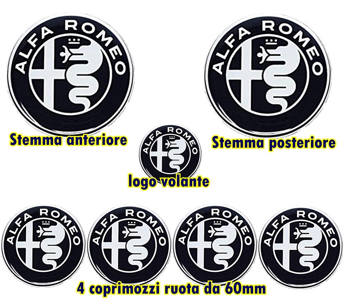 STEMMA LOGO ALFA Romeo Mito 159 Posteriore Originale Con Pulsante baule EUR 106,99 - IT