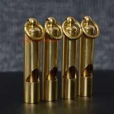 Brass Whistle Necklace Pendant Emergency Outdoor Gear Survival EDC Keychain