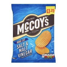 McCoy's Salt & Malt Vinegar Sharing Crisps Full Case Of 20 X 65g Bags 