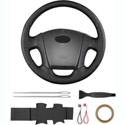 For Kia 2006 Sportage Steering Wheel Cover Hand-Stitching Leather Wrap
