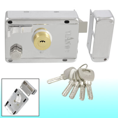 Metall Deadbolt Kastenschloss Türzusatzschloss Zusatzschloss mit 5 Schlüssel