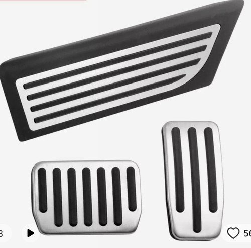 3x Gas Pedal Brake Pedal Footrest Pedal Cover For Tesla Model Y 2021-2023 - Picture 2 of 5