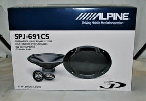alpine spj 691cs 6x9 400 watt coaxial 2 way car speakers brand new 4958043550562 ebay