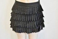 FOREVER BLACK SATIN MINI FLARE SKIRT SIZE MEDIUM ON SALE