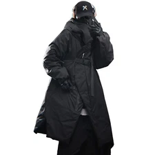 Niepce Men's Strapped Winter Parka Techwear Streetwear Coat with Hood