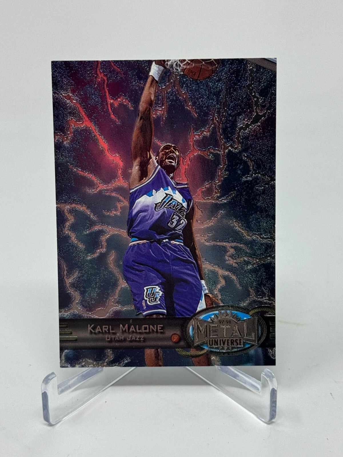 1997-98 Metal Universe Basketball Karl Malone Card #97