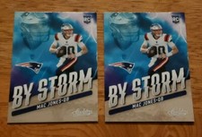 (2×) MAC JONES 2021 Panini Absolute Football BY STORM Rookie Insert RC PATRIOTS 