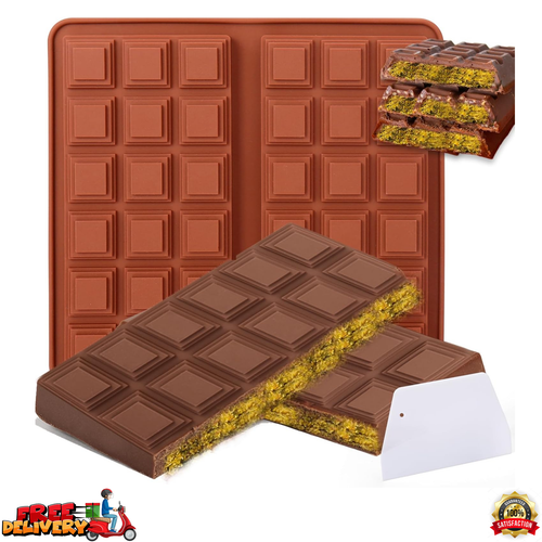 Large Chocolate Bar Mold Deep Dubai, Thick Chocolate Bar Molds Silicone for Fill