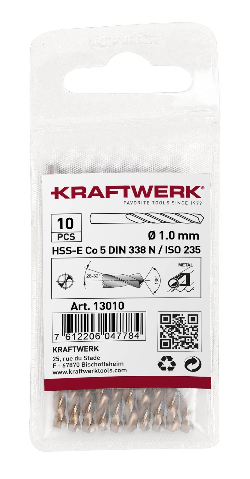 Thumbnail - Kraftwerk Spiralbohrer Hss-e Co 5 Din 338 Ø 4.8 Mm