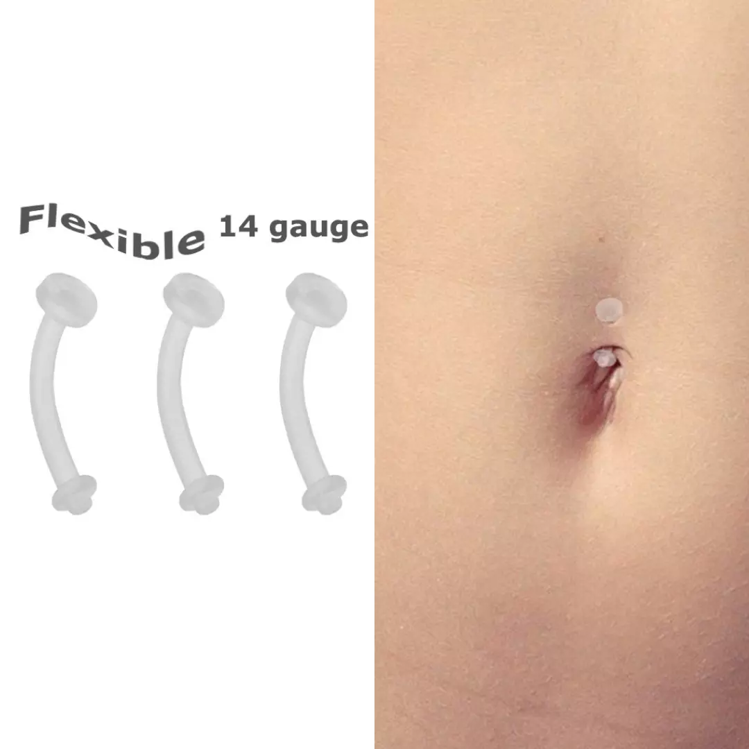 cap affix Graveren PAIR 14G SOFT BELLY BUTTON RETAINER RING FLEXIBLE CLEAR HIDE NAVEL PIERCING STUD | eBay cap affix Graveren PAIR 14G SOFT BELLY BUTTON RETAINER RING FLEXIBLE CLEAR HIDE NAVEL PIERCING STUD | eBay