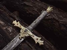 Espada Sagrada Caballeros Templarios Hecha a Mano, Espada Damasco, Espada Medieval