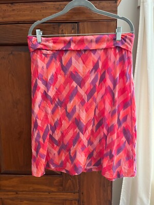 Ibex Skirt Women's L  Merino Wool A Line Mini Pocket Athleisure Knit Pink Purple