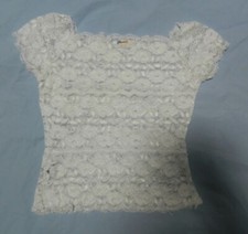 White Lacey Fashion Fair Top size M