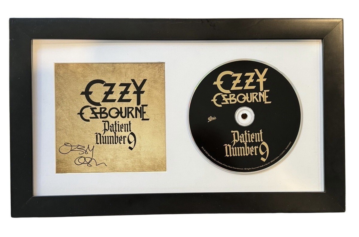 Ozzy Osbourne Signed Autograph Patient Number 9 CD Framed Black