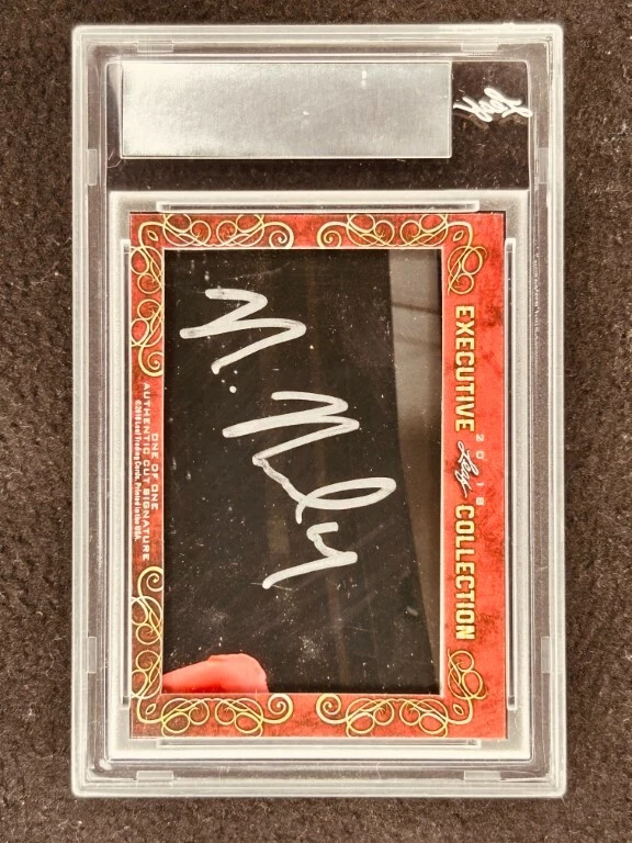 John Calipari Nerlens Noel 2018 Leaf Masterpiece Cut Signature 1/1 JSA Kentucky - Image 2 of 2