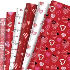 Wrapping Paper Sheet, 6 Sheets Pattern Paper Flat Wrapping Paper Sheets Gift Wra