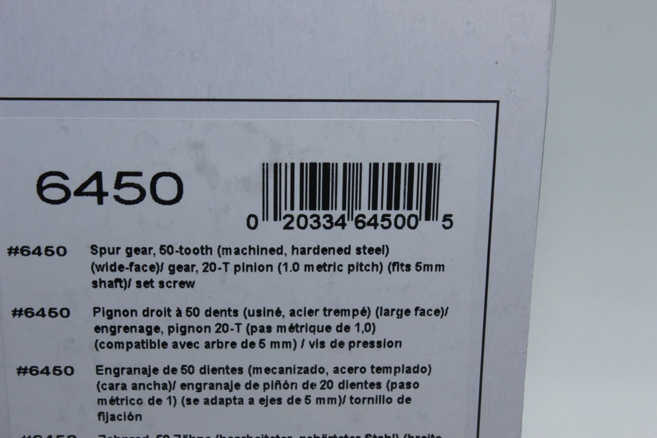 Traxxas TRX 6450 Hauptzahnrad 50Zähne Stahl breit + 20Zähne Ritzel 1.0 Pitch NEU - Bild 2 von 4