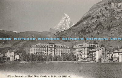R201336 11079 Zermatt Hotel Mont Cervin et le Cervin Fototypie
