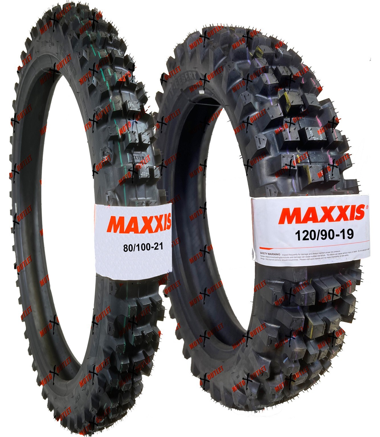 Maxxis Desert IT 80/100-21 120/90-19 Front Rear Tires Dirt Bike Tire Set