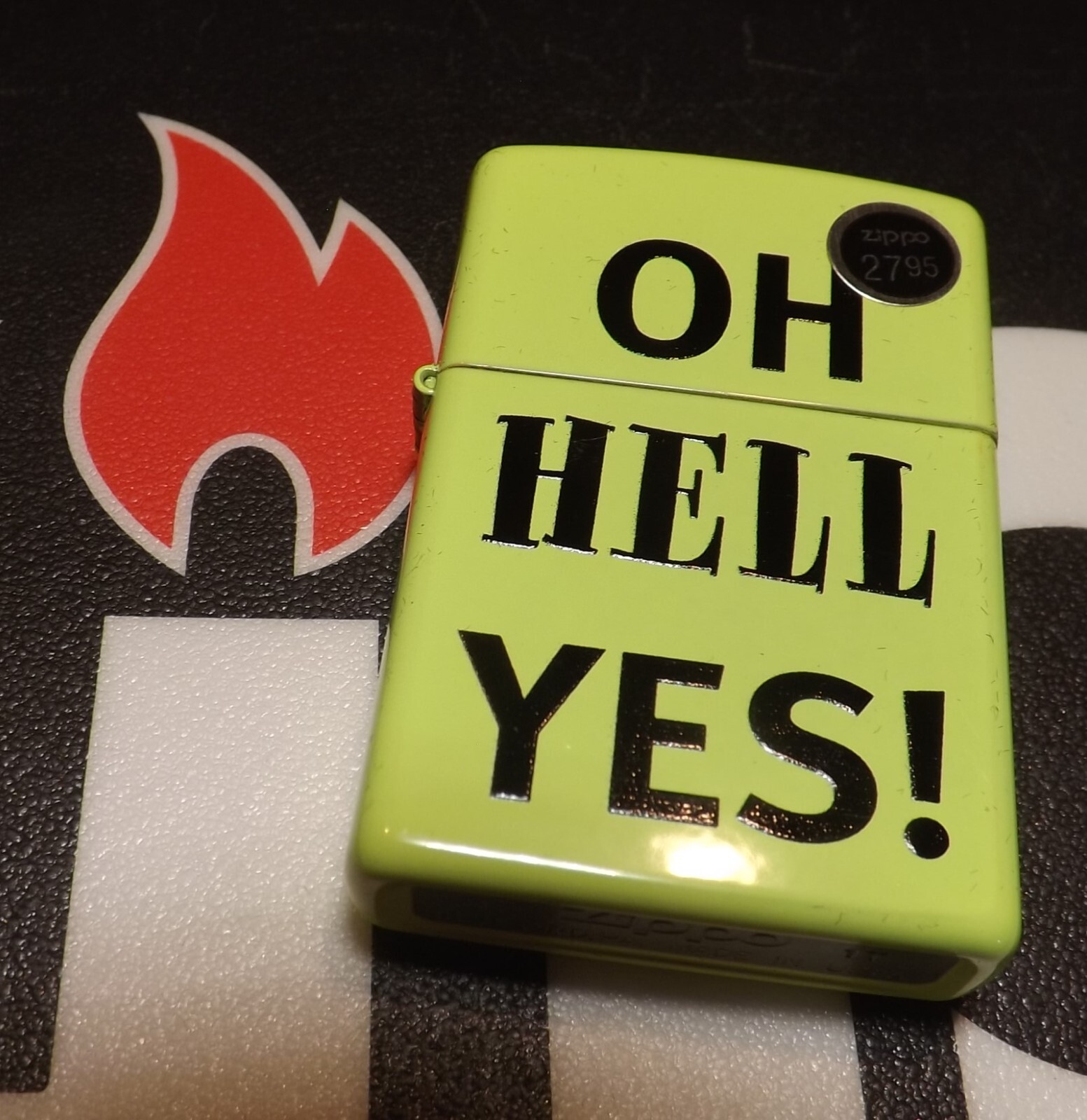 Zippo Funny &ldquo;O HELL YES!&rdquo; 2017 Sealed Org Box Hard to Find