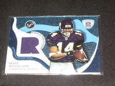 NATE BURELSON VIKINGS LEGEND AUTHENTIC EVENT GAME USED JERSEY FOOTBALL CARD