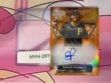 SHALIN POLANCO 2022 BOWMAN STERLING #PASP  PROSPECT AUTO ORANGE REFRACTOR /75