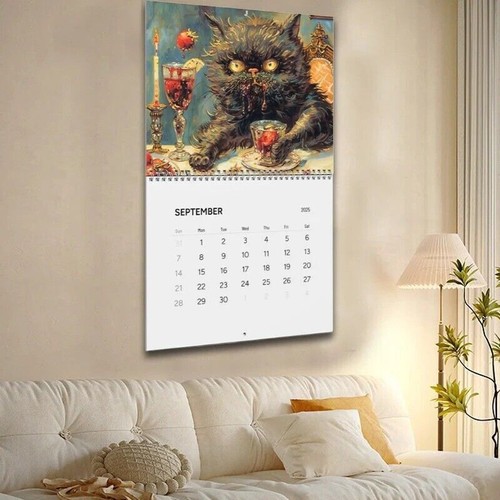 2025 Wall Calendars, Funny Drunk Cats Calendar 2025 for Cat Lover UK eBay