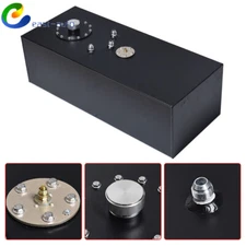 15 Gallon 57L Fuel Tank Aluminum Race Fuel Cell Gas Tank w/ Cap & Level Sender