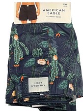 NWT AMERICAN EAGLE Stretch Boxer Sz XS-S-M-L-XXL Blue Green Cactus 32
