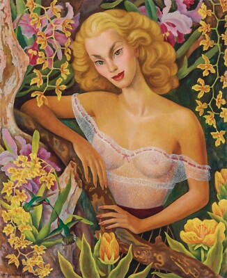DIEGO RIVERA Art Poster or Rolled Canvas Print ''Portrait of Linda Christian''
