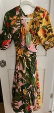 New FARM RIO Mixed Prints Midi Wrap Dress size M or L ($255) NWT Anthropologie