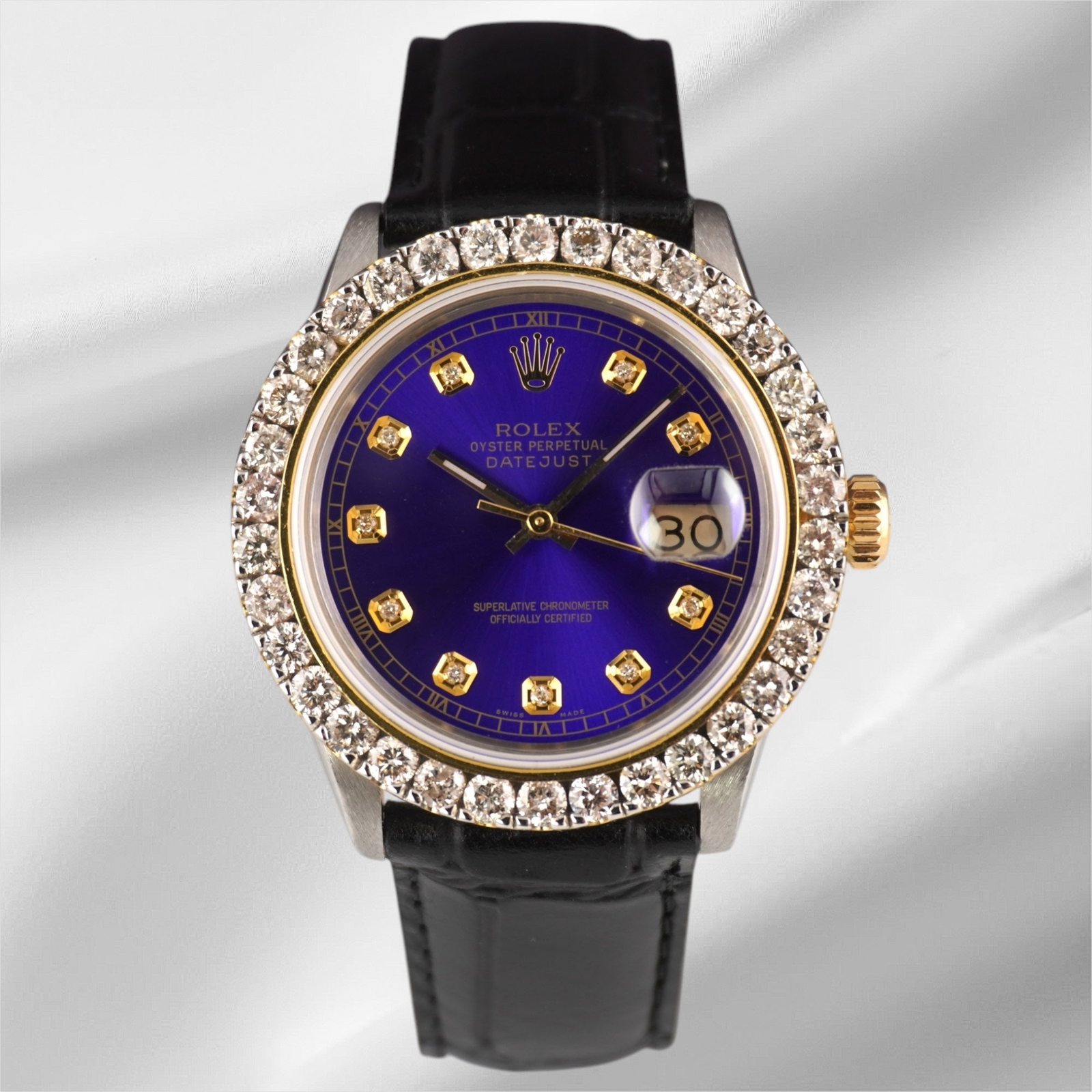 Rolex Datejust 2-Tone 2.50ct Royal Blue