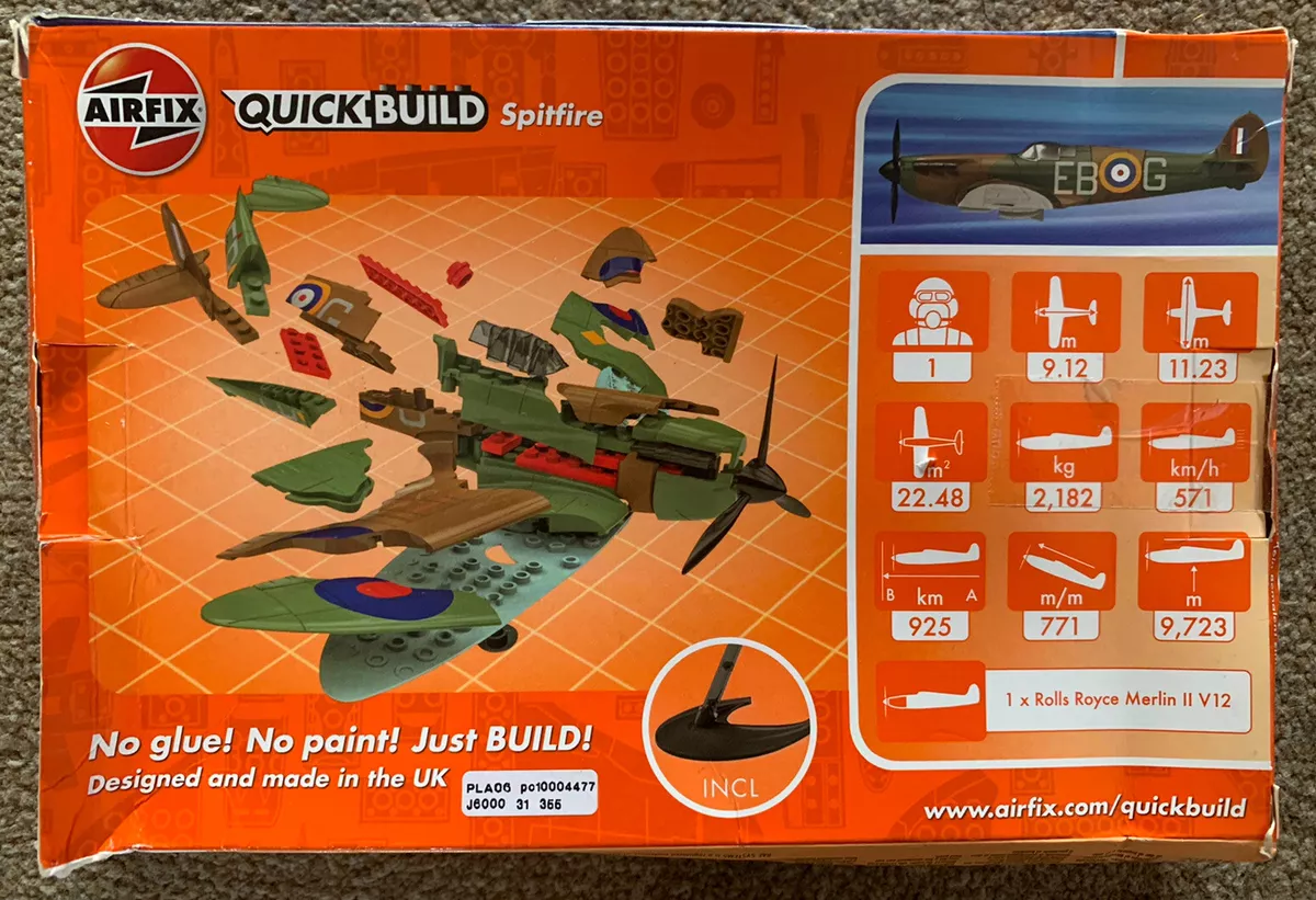 AIRFIX Quickbuild Lego Airplane Spitfire Plane Model Kit Aircraft