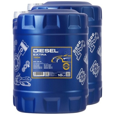 Motoröl Motor Öl 2 x 10 Liter MANNOL Diesel EXTRA 10W40 API CH-4/SL Motorenöl