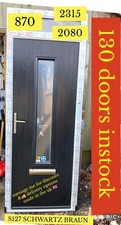 NEW SOLIDOR BRESICA BLACK COMPOSITE DOOR BLACK PVC FRAME 870 X 2080/2315