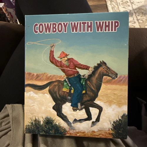 Vintage Schylling Cowboy with Whip Wind up Tin Toy New