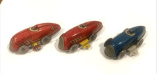 3 Vintage Auto Speedway Tin Windup Race Cars 2 3/4" - No Key Nr Mint Beauties